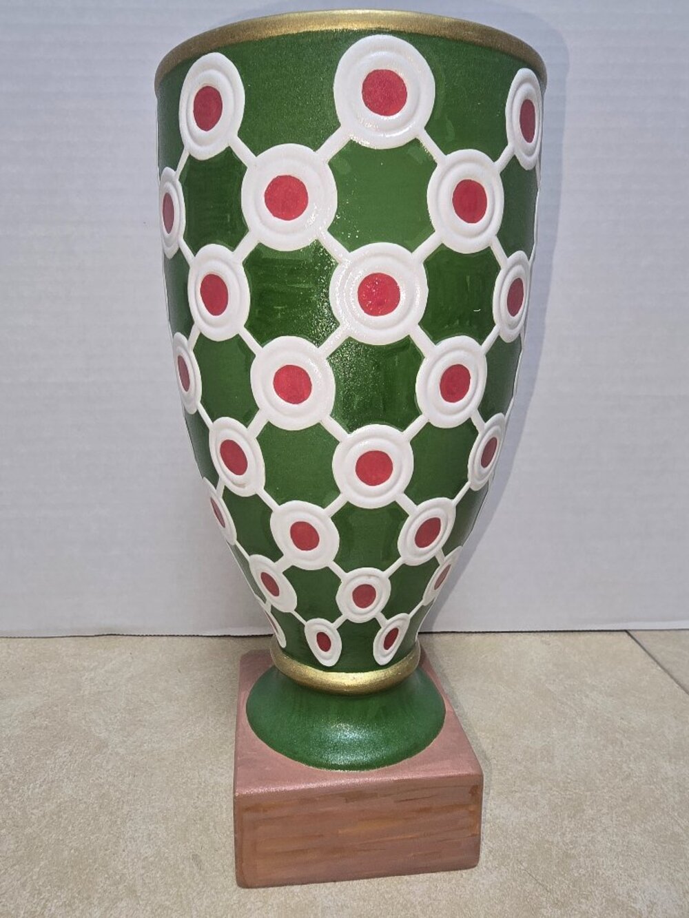 One of a Kind Jonathan Adler Designed Hand Painted Decorative Ceramic/Porcelain